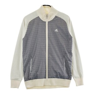 ADIDAS GOLF アディダスゴルフ A08955 蓄熱 ニット ジャケット チェック柄 ホワイト系 M [240101197157] ゴルフウェア メンズ