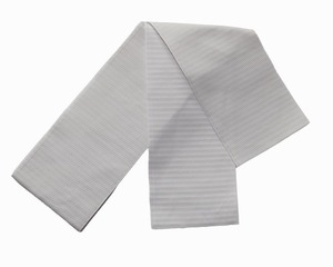 ポリエステルの単衣角帯 K4006-01 送料無料 日本製 白色の男性用の単衣帯 男帯 ポリエステル角帯