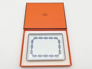 未使用 HERMES シェーヌダンクル スクエアプレート エルメス お皿 スクエア プレート 食器 皿 ②