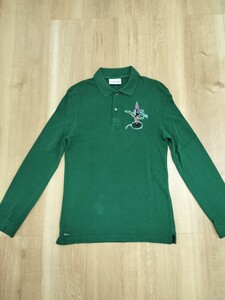 【LACOSTE BY JEAN−PAUL-GOUDE】ラコステ　ジャンポール・ゴルチェ　鹿の子ポロシャツ　長袖　定価2.1万円　サイズ2　送料無料