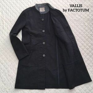 VALLIS by FACTOTUM ヴァリスバイファクトタム ロングコート ノーカラー ショップ スプリング コットン サイズ44 日本製 ロスチャイルド