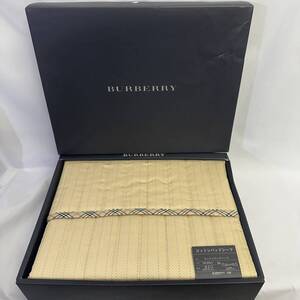 【未使用品】　BURBERRY　バーバリー　西川産業　コットンパッドシーツ　敷き布団　100×205cm　綿100％　ベージュ系　BB6100　VSQ 5553103