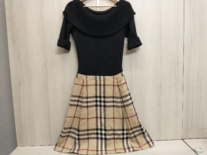 BURBERRY BLUE LABEL バーバリーブルーレーベル ワンピース / ノバチェック・ブラック サイズ 38 FWF07-700 冬