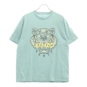 KENZO ケンゾー タイガー クルーネック 半袖Tシャツ ターコイズブルー FA55TS5114YO