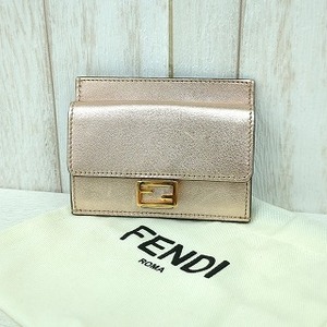 FENDI フェンディ カードケース コインケース ８M0423 ピーチ イタリア製