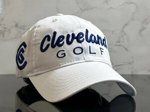 【未使用品】320KB 訳あり★Cleveland GOLF クリーブランド ゴルフキャップ 上品で高級感のあるホワイトのコットン素材♪《FREEサイズ》