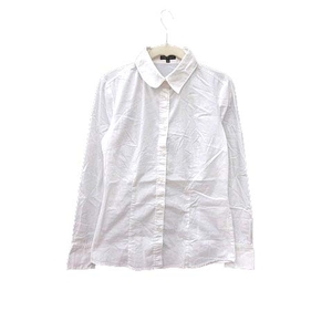 インディヴィ INDIVI シャツ 長袖 38 白 ホワイト /YK ■MO レディース