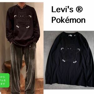 リーバイス　ポケモン　コラボ　カビゴン　ロンT トップス　長袖　スリーブ　LEVI