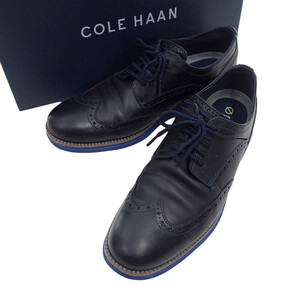 【PRICE DOWN】COLE HAAN ORIGINAL GRAND SHWNG グランド ショート ウイング シューズ ネイビー ブルー サイズ メンズ25.5cm