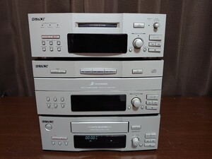 ソニー SONY MDデッキ MDS-MS77 CDデッキ CDP-MS77 カセットデッキ TC-TX77 3点セット動作未確認です！