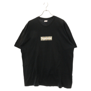 SUPREME シュプリーム×Burberry バーバリー 22SS Box Logo Tee ボックスロゴクルーネック半袖Tシャツ ブラック