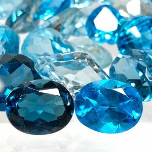 ◯天然ブルートパーズおまとめ100.5ct◯o 約20.1g 裸石 宝石 blue topaz ルース jewelry ジュエリー w5 C50