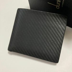 ★dunhill ダンヒル 折り財布 シャーシ ブラック 中古【鑑定済み 本物保証】