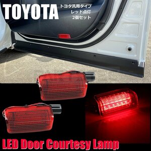 北米 US仕様 赤 レンズ レッド LED ドア カーテシ ランプ 30系 50系 プリウス 20系 アルファード ヴェルファイア 2個 / 149-47 SM-TA