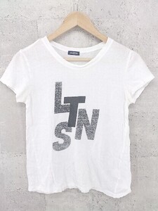 ◇ JOURNAL STANDARD ジャーナルスタンダード 半袖 プリント Tシャツ カットソー ホワイト ブラック レディース