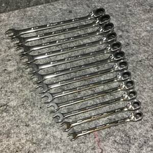 【美品中古】 スナップオン(Snap-on) 切り替え式ラチェットコンビネーションレンチ12点セット SOXRRM 8~19 【桶川店】