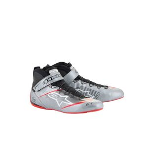 alpinestars(アルパインスターズ) レーシングシューズ TECH-1 Z V3 SHOES(サイズUSD： 8.5)1258 DARK SILVER BLACK RED[FIA8856-2018公認]