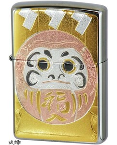 ZIPPO ジッポー ライター シルバー 電鋳板 だるま アンティーク 和柄 和風 NIHON NIPPON 日本風