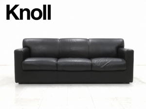 ★rj311637★美品★knoll★ノール★高級★エグゼクティブ★総本革★レザー★3人掛けソファ★トリプルソファ検応接ハーマンミラーノル