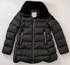 美品 MONCLER モンクレール TORCON トルコン ベロア切替ダウンコート ブラック 00(XSサイズ相当)19-20AWモデル ジャパンタグ付 国内正規品