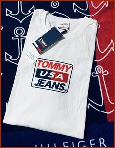 ボックスロゴロングスリーブTシャツ　ホワイトM TOMMY HILFIGER