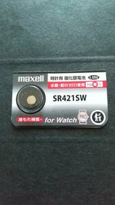 マクセル＃最新型　純正パック、ＳＲ４２１ＳＷ（348) maxell　時計電池。Ｈｇ０％　１個￥２２０　送料￥85