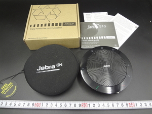 Kムか0440 スピーカーフォン Jabra GN ジャブラ PHS002W Bluetooth speak 510 Speakerphone ポータブル ケース付 オーディオ機器