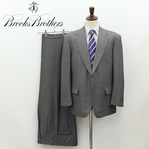 ◆BROOKS BROTHERS ブルックス ブラザーズ バーズアイ 2釦 スーツ セットアップ グレー 41SHT/35W