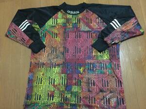 80s adidas ビンテージ アディダス Tシャツ vintage ゲームシャツ クレイジーパターン トレフォイル 