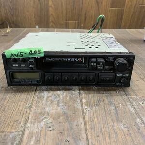 AV5-405 激安 カーステレオ DAIHATSU ミラ 86100-87256？ FUJITSU TEN カセット FM/AM テープデッキ 通電未確認 ジャンク