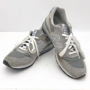 NEW BALANCE ニューバランス ローカット スニーカー 靴 グレー 28.5cm スウェード CM996 GR2 箱無 【DFS002】【NK6264】