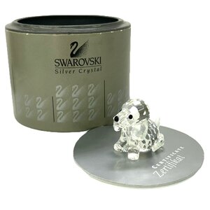 ■ 1円 ～ 正規 中古 美品 ■ スワロフスキー Swarovski ■ ビーグル フィギュア 158418 ■ 2012年 廃盤 犬 お座り クリスタル 置物 ギフト