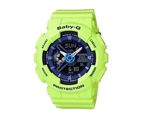 【新品】カシオ　Baby-G　BA-110PP-3AJF　パンチング・パターン・シリーズ　　イエロー　グリーン　ライム