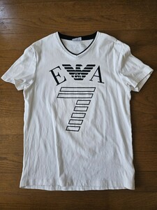 EA7　アルマーニ　 半袖Tシャツ ホワイト　Used　古着　送料込み