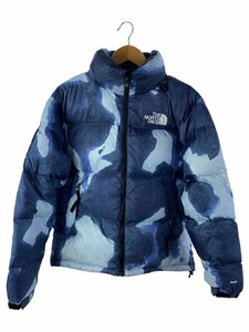 Supreme◆21AW/Bleached Denim Print Nuptse/ダウンジャケット/S/ナイロン/ブルー//