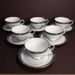 NORITAKE　 ノリタケ ボーンチャイナ　カップ＆ソーサー　6客セット