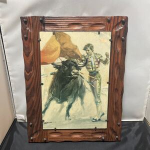 アンティーク闘牛士絵画　USED 500円〜最落無し　 ヴィンテージ　6