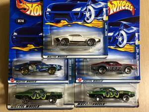 Hot WHeels 5台 OLD442 オールズ Olds ホワイト レッド グリーン ブルー