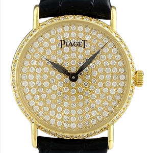 ピアジェ PIAGET アルティプラノ 8057 腕時計 YG ダイヤモンド レザー クォーツ レディース 【中古】