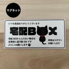 宅配ボックス マグネット*黒ねこ