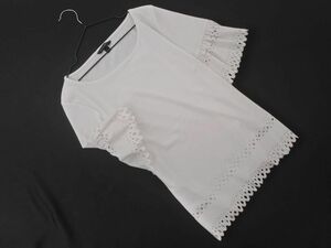 BANANA REPUBLIC バナナリパブリック カットワーク ベルスリーブ カットソー sizeS/白 ■◇ ☆ ecb9 レディース