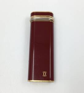 【4498】 Cartier カルティエ ガスライター ゴールド ワイン 喫煙具 A39907 ライター