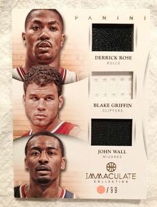 最高級版/99 Jersey 12-13 Panini Immaculate Derrick Rose Blake Griffin John Wall NBA Draft No.1 Pick ユニフォーム デリック ローズ