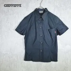 GIEFFEFFE ジャンフランコフェレ　半袖シャツ　ネイビー　綿　イタリア製