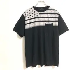 BEAUMER 半袖Tシャツ【LL】アメリカ国旗柄　ボーダー　a3938