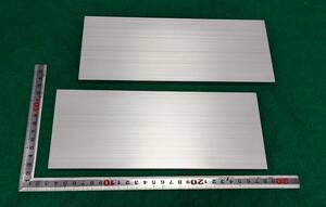 【中古・送料無料】2本セット！　アルミ（中空）　角パイプ 100x10 長さ250mm 肉厚1mm