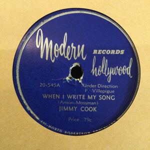 SP盤 Jimmy Cook / when I write my song / Ole Man River / 20-545 / 1948年 US盤 / 5枚以上で送料無料