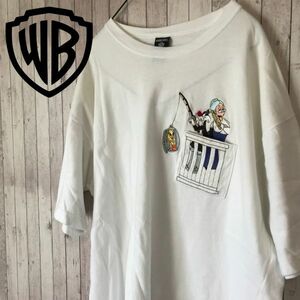 【レア】ワーナー・ブラザース 半袖 Tシャツ ルーニー・テューンズ ポケット