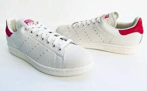 デッド!! 希少!! 15年 adidas STAN SMITH スタンスミス レザー レッド 白 × 赤 天然皮革 us 7 / 25 ㎝