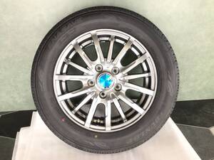 LEBEN ホイール 15×6J 5穴114.3 ET53 185/65R15 ほぼ未使用タイヤ 1本 フリード等